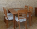 Sestava 6x židle masiv+jídelní stůl dýha