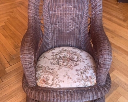 Ratanové houpací křeslo pletené